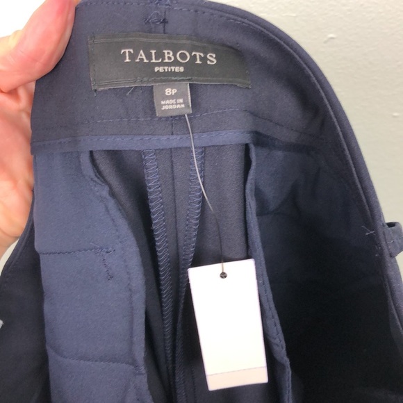 Talbots 10” Rise 8P Blue Capri Dress Trouser Pants - Picture 9 of 12